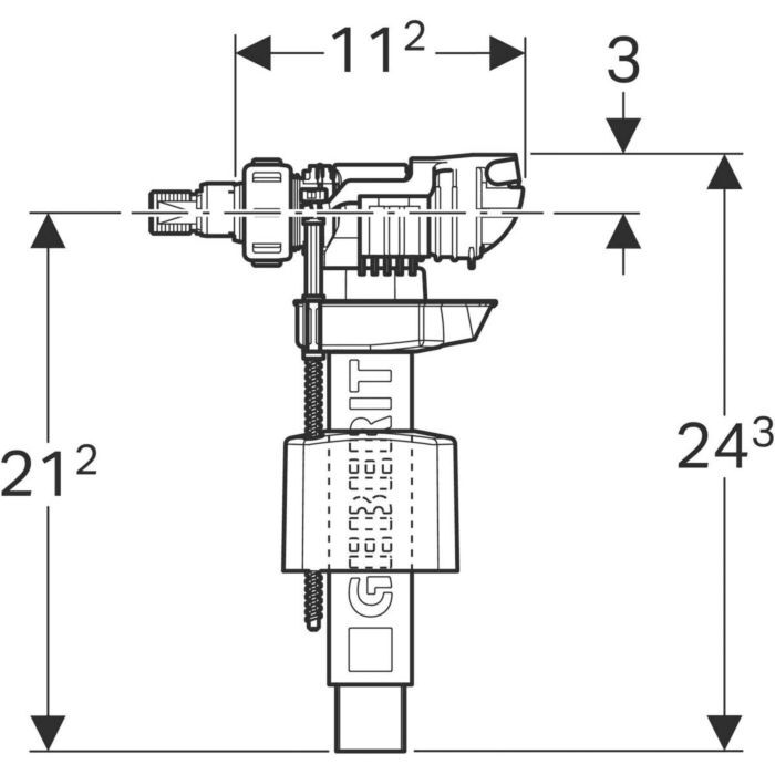 Geberit Typ380 Inlet Valve For Side Connection